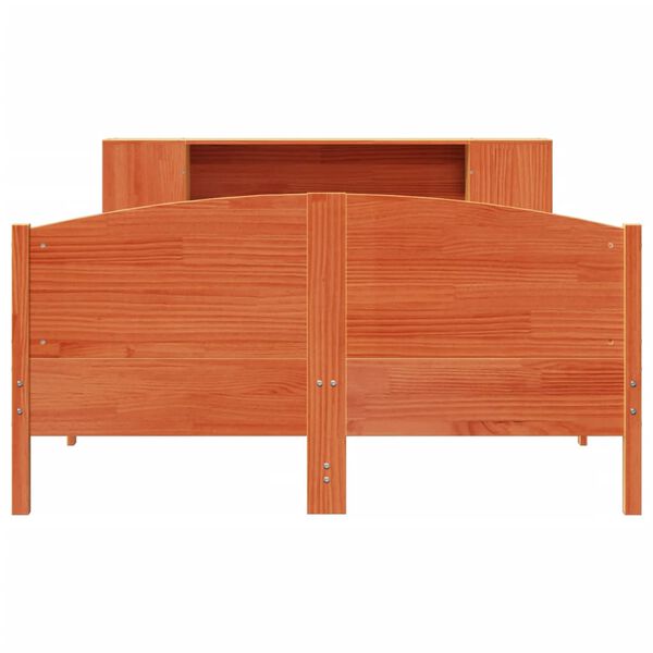 vidaXL Postel s knihovnou bez matrace 160 x 200 cm masivn&iacute; borovice