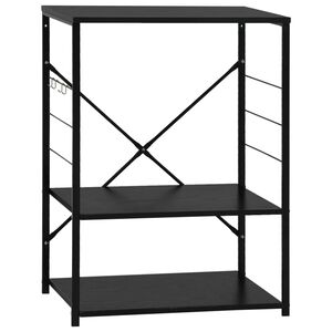 vidaXL Skř&iacute;ňka na mikrovlnku čern&aacute; 60x39,6x79,5 cm kompozitn&iacute; dřevo