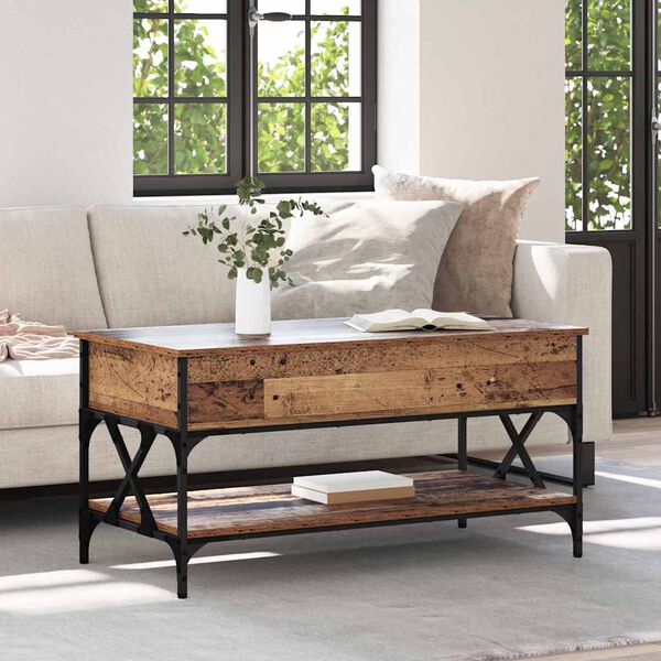 vidaXL Konferenčn&iacute; stolek Star&eacute; dřevo 100 x 50 x 50 cm