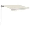 vidaXL Automatick&aacute; mark&yacute;za LED a senzor větru 350x250 cm kr&eacute;mov&aacute;
