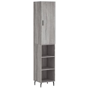 vidaXL Skř&iacute;ň highboard &scaron;ed&aacute; sonoma 34,5 x 34 x 180 cm kompozitn&iacute; dřevo