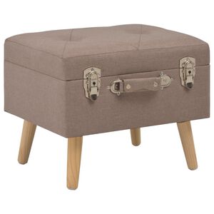 vidaXL Stolička s &uacute;ložn&yacute;m prostorem 40 cm hněd&aacute; textil