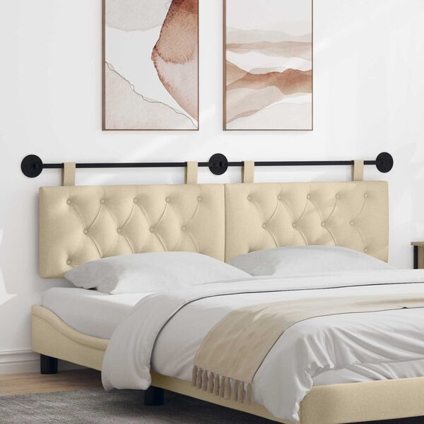 vidaXL Z&aacute;věsn&aacute; čeln&iacute; deska N&aacute;stěnn&yacute; Kr&eacute;mov&aacute; 190 x 55 x 7 cm textil