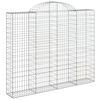 vidaXL Klenut&yacute; gabionov&yacute; ko&scaron; 200 x 30 x 160/180 cm pozinkovan&eacute; železo