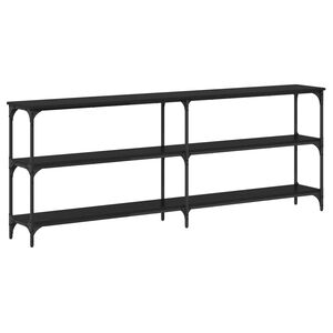 vidaXL Konzolov&yacute; stolek Čern&yacute; dub 200 x 29 x 75 cm