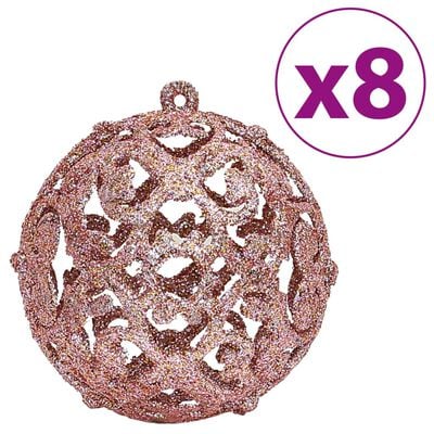 vidaXL Vánoční ozdoby 100 ks růžové 3 / 4 / 6 cm