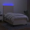 vidaXL Box spring postel s matrac&iacute; a LED kr&eacute;mov&aacute; 80 x 200 cm textil