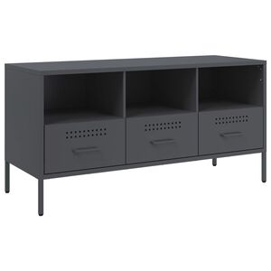 vidaXL TV skř&iacute;ňka antracitov&aacute; 100,5 x 39 x 50,5 cm ocel