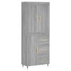 vidaXL Skř&iacute;ň highboard &scaron;ed&aacute; sonoma 69,5 x 34 x 180 cm kompozitn&iacute; dřevo