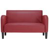 vidaXL Loveseat Sofa V&iacute;nově červen&aacute; 110 cm uměl&aacute; kůže