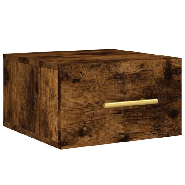 vidaXL N&aacute;stěnn&yacute; nočn&iacute; stolek kouřov&yacute; dub 35 x 35 x 20 cm