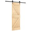 vidaXL Posuvn&eacute; dveře Přirozen&aacute; a čern&aacute; 70 x 210 cm