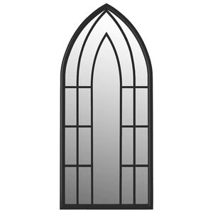 vidaXL Zahradn&iacute; zrcadlo čern&eacute; 100 x 45 cm železo pro použit&iacute; venku