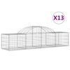 vidaXL Klenut&eacute; gabionov&eacute; ko&scaron;e 13 ks 200x50x40/60 cm pozinkovan&eacute; železo