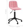 vidaXL Otočn&eacute; j&iacute;deln&iacute; židle 2 ks růžov&eacute; samet