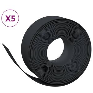 vidaXL Travn&iacute; lemy 5 ks čern&eacute; 10 m 20 cm polyethylen