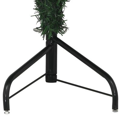 vidaXL Rohový umělý vánoční stromek zelený 120 cm PVC