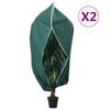 vidaXL Ochrann&eacute; n&aacute;vleky na rostliny na zip 2 ks 70 g/m&sup2; 2,36 x 2 m