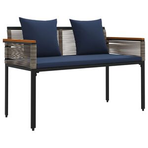 vidaXL Venkovn&iacute; lavice 2 -Seater 117 x 54 x 74.5 cm polyratan