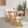 vidaXL Zahradní bistro set 3 pcs Hnědá masivní akáciové dřevo