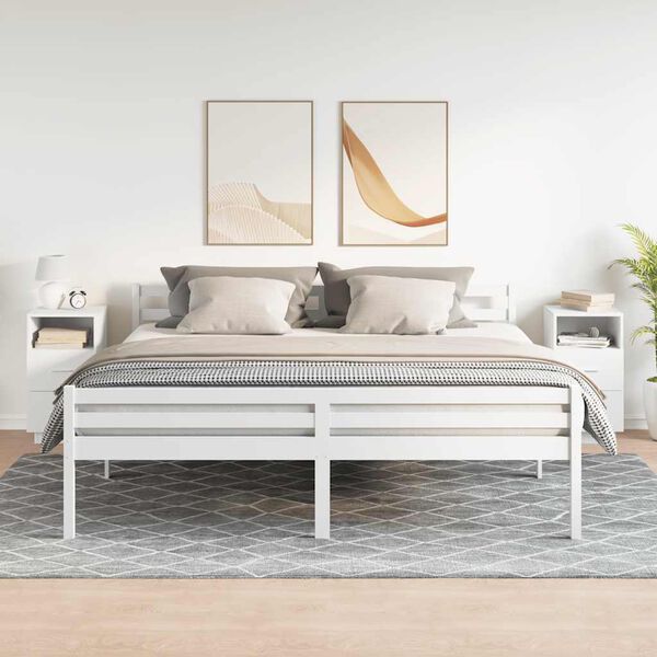 vidaXL Nočn&iacute; stolky 2 ks se 2 z&aacute;suvkami b&iacute;l&eacute; 36 x 36 x 68 cm