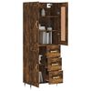 vidaXL Skř&iacute;ň highboard kouřov&yacute; dub 69,5 x 34 x 180 cm kompozitn&iacute; dřevo