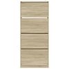 vidaXL Botn&iacute;k se 4 v&yacute;klopn&yacute;mi z&aacute;suvkami dub sonoma 80 x 34 x 187,5 cm