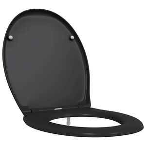 vidaXL Toaletn&iacute; prkno Čern&aacute; 47 x 37 x 4 cm Duroplast