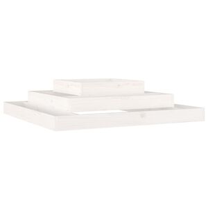 vidaXL Truhl&iacute;k b&iacute;l&yacute; 110 x 110 x 27 cm masivn&iacute; borov&eacute; dřevo