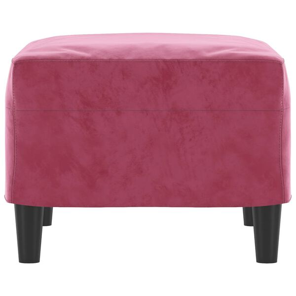 vidaXL Podnožka vínová 60 x 50 x 41 cm samet