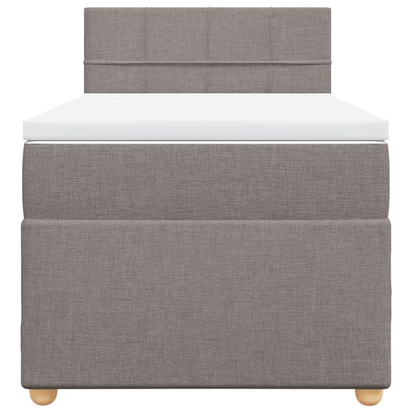 vidaXL Box spring postel s matrac&iacute; taupe 100 x 200 cm textil
