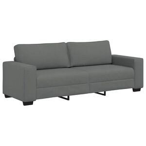 vidaXL Pohovka pro 3 osoby tmavě &scaron;ed&aacute; 220x77x82 cm l&aacute;tka