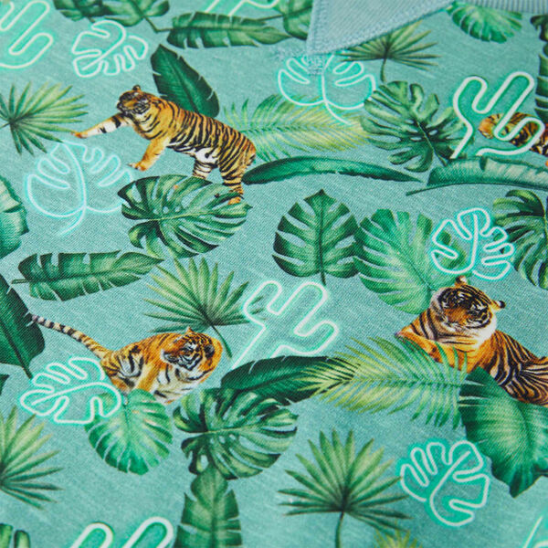 Dětsk&aacute; mikina světle zelen&aacute; melanž 92