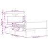 vidaXL R&aacute;m postele bez matrace kouřov&yacute; dub 107x203 cm kompozitn&iacute; dřevo