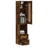 vidaXL Skř&iacute;ň highboard kouřov&yacute; dub 34,5 x 34 x 180 cm kompozitn&iacute; dřevo