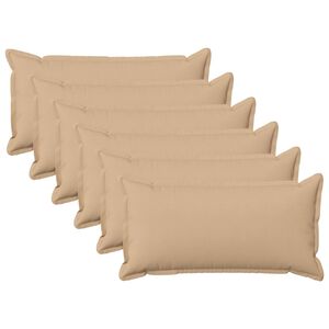 vidaXL Povlak na pol&scaron;t&aacute;ř 6 pcs HOUTEN Kr&eacute;mov&aacute; 40 x 80 cm Fale&scaron;n&yacute; len