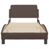 vidaXL R&aacute;m postele Dover hněd&yacute; 90x200 cm uměl&aacute; kůže