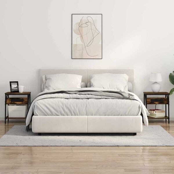 vidaXL Nočn&iacute; skř&iacute;ňka 2 pcs Kouřov&yacute; dub 38 x 30 x 48 cm