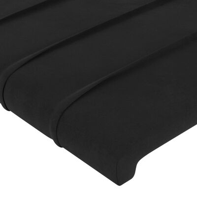 vidaXL Čelo postele typu ušák černé 83 x 16 x 78/88 cm samet