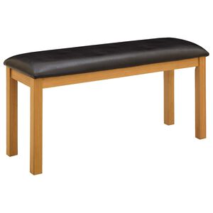 vidaXL J&iacute;deln&iacute; lavička 95 x 32 x 45 cm Masivn&iacute; dubov&eacute; dřevo Čern&aacute;
