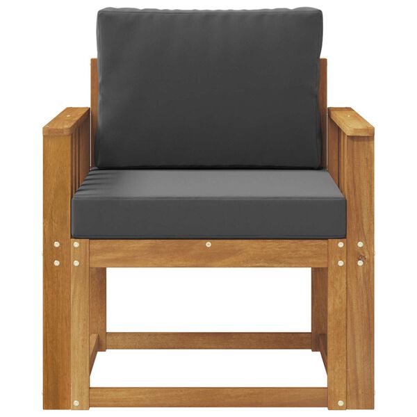 vidaXL Venkovn&iacute; pohovka Masivn&iacute; ak&aacute;ciov&eacute; dřevo a polyester Př&iacute;rodn&iacute;