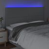 vidaXL Čelo postele s LED světle &scaron;ed&eacute; 180x5x118/128 cm textil