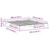 vidaXL Rám postele Hnědá 200 x 210 cm Masivní borové dřevo