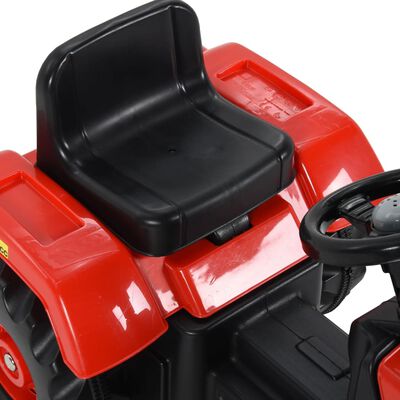 vidaXL Dětský šlapací traktor červeno-černý