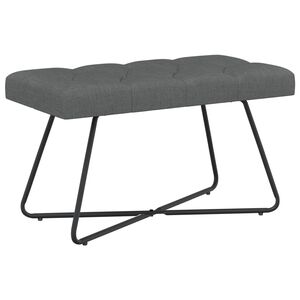 vidaXL Lavice s knofl&iacute;kov&yacute;m pro&scaron;&iacute;v&aacute;n&iacute;m Tmavě &scaron;ed&aacute; 80 x 40 x 46 cm