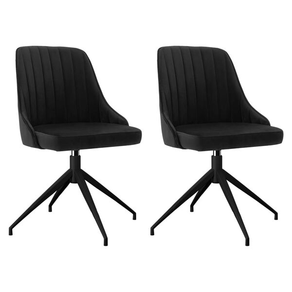vidaXL J&iacute;deln&iacute; židle 2 ks čern&eacute; samet