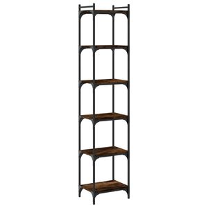 vidaXL Knihovna s 6 policemi kouřov&yacute; dub 40x30x188 cm kompozitn&iacute; dřevo