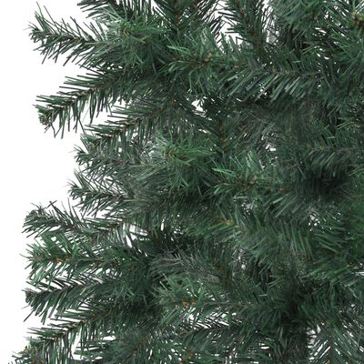 vidaXL Rohový umělý vánoční stromek s LED osvětlením zelený 120 cm PVC