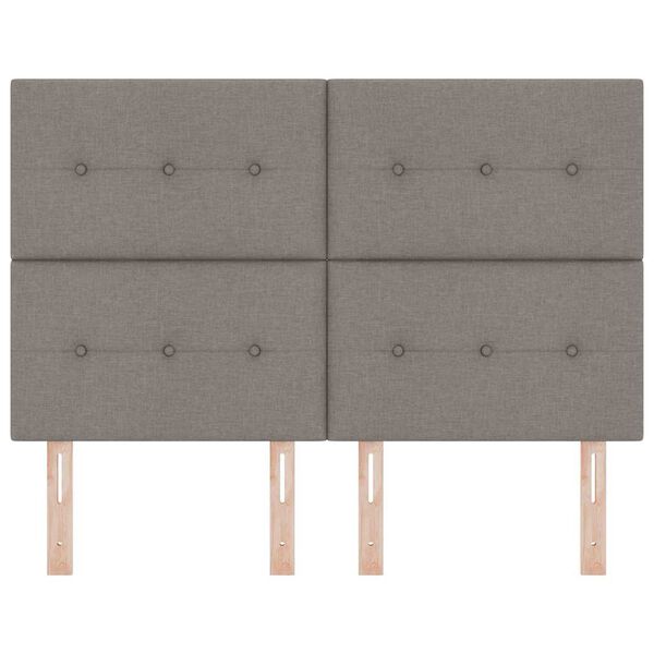 vidaXL Čelo postele s čelo Taupe 144 cm Uměl&aacute; kůže