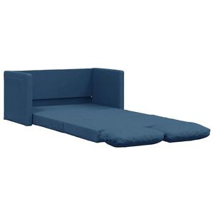 vidaXL Podlahov&aacute; rozkl&aacute;dac&iacute; pohovka 2 v 1 modr&aacute; 112x174x55 cm textil